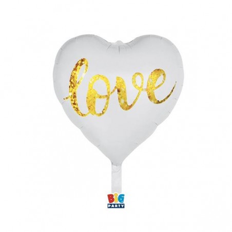 PALLONE MYLAR CUORE SWEET LOVE GOLD 45cm
