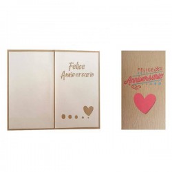 BIGLIETTO AUGURI LASER ART ANNIVESRARIO 4237