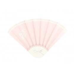 VENTAGLIO PIEGHEVOLE 33x21cm SHABBY CHIC ROSA 10pz