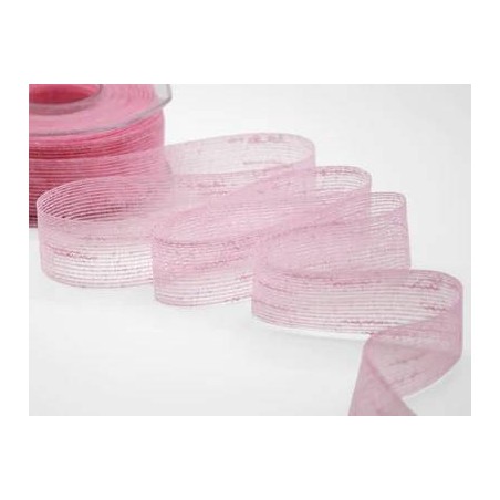 NASTRO VELETTA mm20x25mt COL.20 ROSA BABY