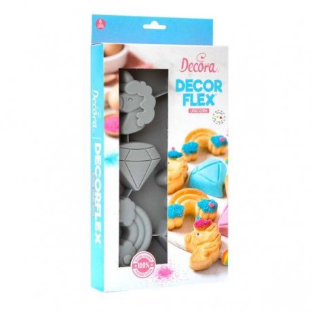 STAMPO SILICONE MAGIC UNICORN 6 CAVITà DECORA