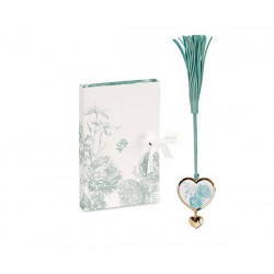 SEGNALIBRO TOILE CUORE EUCALIPTO