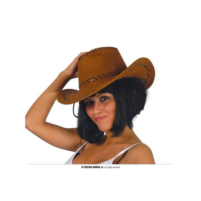 CAPPELLO COWBOY MARRONE CUOIO