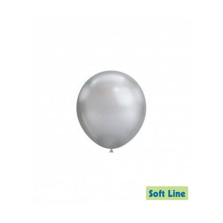 PALLONCINI LATTICE SOFT LINE CHROME 5 13cm ARGENTO 117 100pz RC