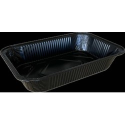 TEGLIE ALLUMINIO NERO/NERO LACCATO 2/3 PORZIONI R1-01G 50pz