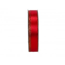 NASTRO DOUBLE BORDO ORO mm15x25mt 123-ROSSO