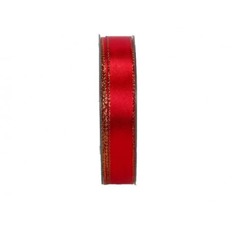 NASTRO DOUBLE BORDO ORO mm15x25mt 123-ROSSO