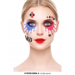 TATUAGGIO VISO DANGER GIRL GLITTER 20x20cm