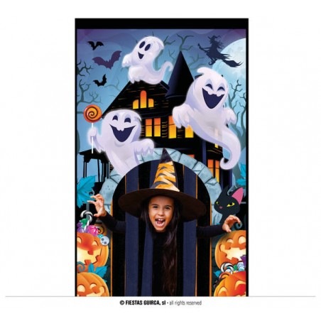DECORAZIONE PORTA CON TENDA 145x240cm FANTASMI