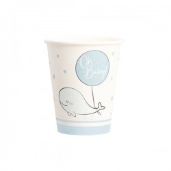 BICCHIERI 250cc OH BABY! AZZURRO 8pz