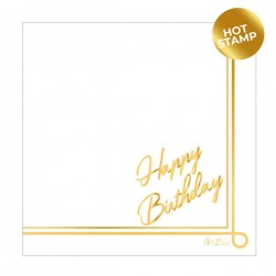 TOVAGLIOLI 33x33 HAPPY BIRTHDAY GOLD 16pz