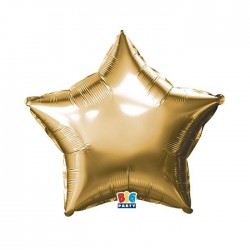 PALLONE MYLAR STELLA 18" 45cm ORO METAL