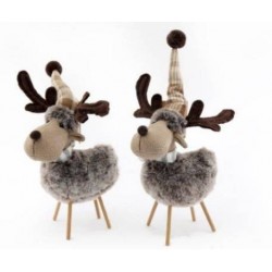 RENNA STAND MARRONE GAMBE LEGNO 29cm