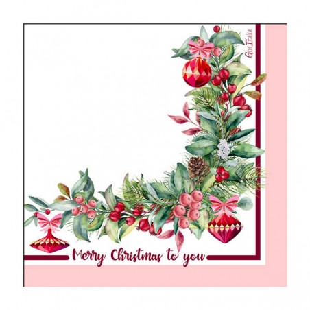 TOVAGLIOLI 33x33 D.V. CHERRY CHRISTMAS 16pz
