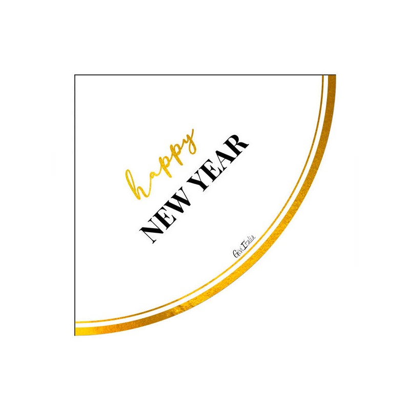 TOVAGLIOLI 33x33 HAPPY NEW YEAR CLOCK 16pz