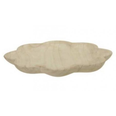 PIATTO FLOWER LEGNO PAULONIA  Ø26x3cm