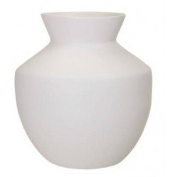 VASO BAMBOO ANFORA BASSA Ø18xh22cm WHITE MATT