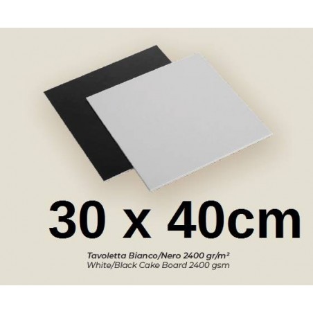 TAVOLETTE CARTONE 2400gr/mq BIANCO/NERO 30x40cm LISCE 10kg