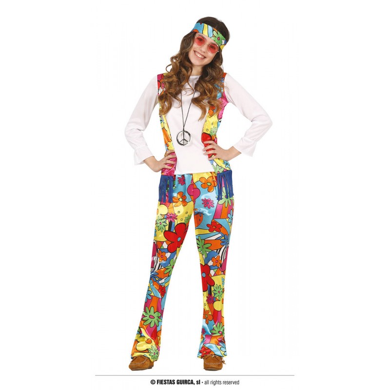 COSTUME HIPPIE RAGAZZA 14-16 ANNI
