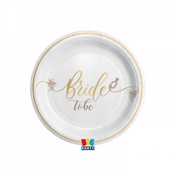 PIATTI BRIDE TO BE Ø18cm 8pz