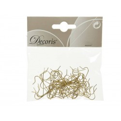 GANCI PER PALLINE IN FERRO COL.ORO h3,5cm 50pz
