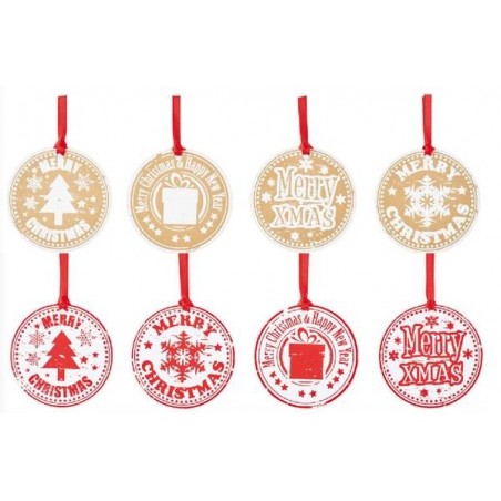 SEGNAPACCO NATALIZIO TONDO ø7,9cm 4pz REX
