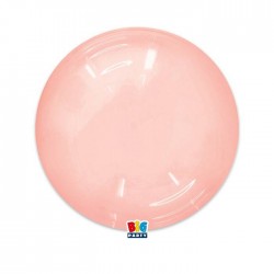 PALLONE DECO BUBBLE ø45cm 18" CRYSTAL ROSSO