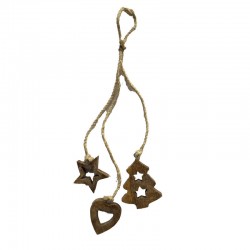 APPENDINI ORNAMENTALI XMAS WOOD 12cm