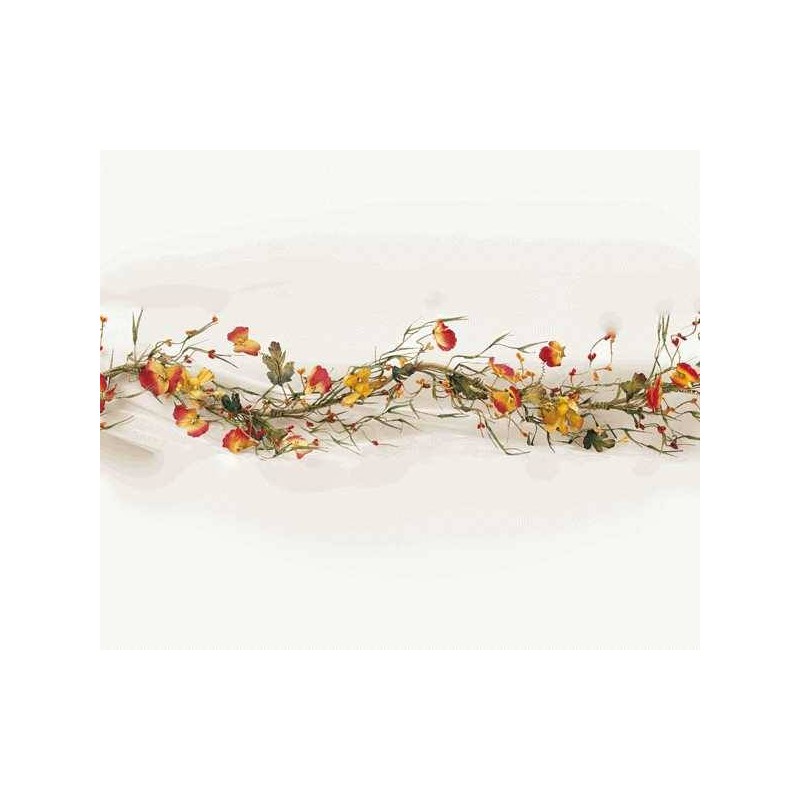 RAMO DECORATIVO CON PAPAVERI 82cm