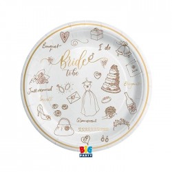 PIATTI BRIDE TO BE Ø24cm 8pz
