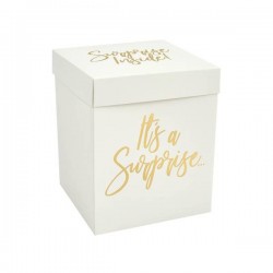 SCATOLA PER SORPRESE CON SCRITTA ORO