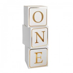 BLOCCHI CON SCRITTA ONE ORO