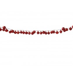 GHIRLANDA CAMPANELLE 2cm METALLO ROSSO H1mt