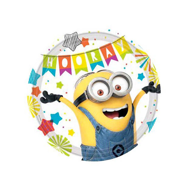 PIATTI MINIONS HOORAY 8pz