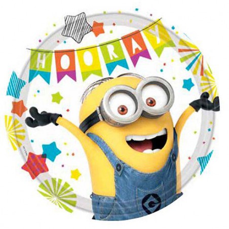 PIATTI MINIONS HOORAY 8pz