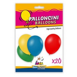 PALLONCINI LATTICE PASTELLO 9"/10" 26cm ASSORTITI 20pz