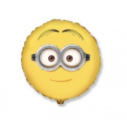 PALLONE MYLAR MINIONS DAVE VISO TONDO 45cm