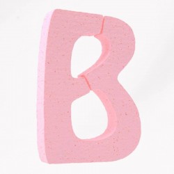 LETTERA POLISTIROLO PASTELLO mm120x90 B ROSA PASTELLO
