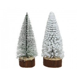 MINI ALBERO EFFETTO NEVE 11xh28cm 2ass 1pz