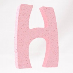 LETTERA POLISTIROLO PASTELLO mm120x90 H ROSA PASTELLO