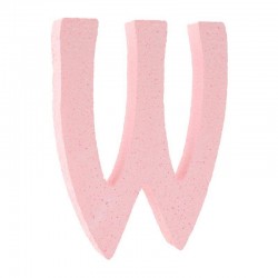 LETTERA POLISTIROLO PASTELLO mm120x90 W ROSA PASTELLO