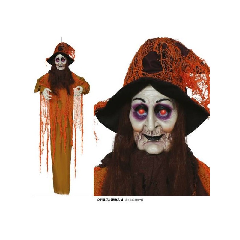 STREGA DA APPENDERE CON LUCE E MOVIMENTO 180cm