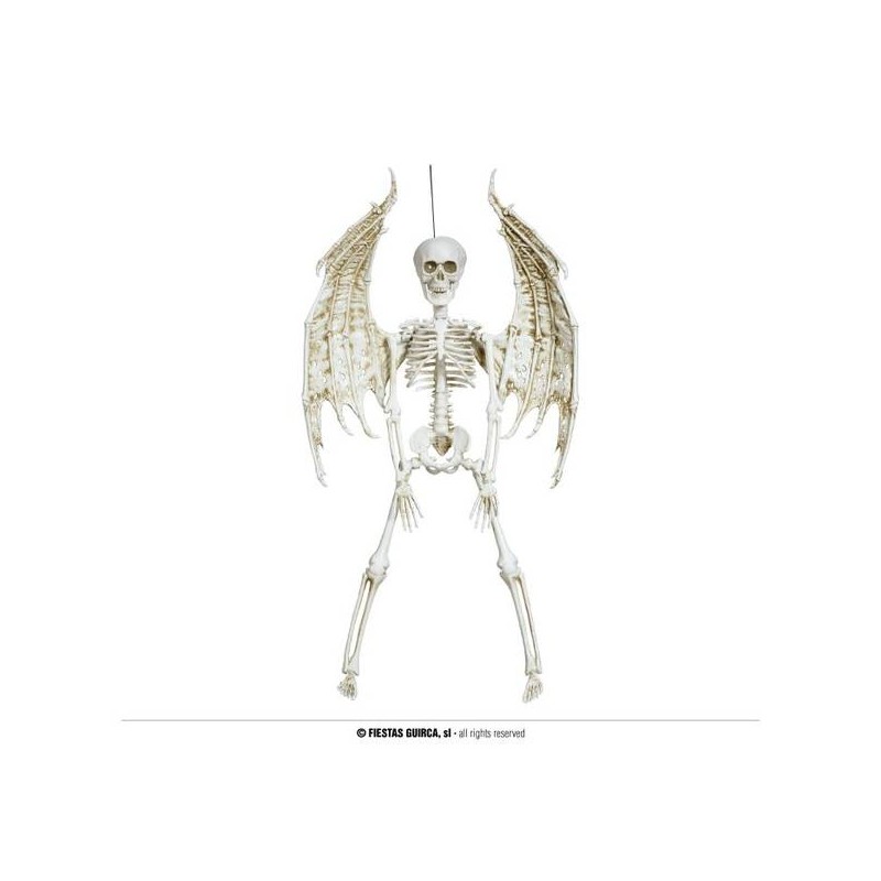 SCHELETRO CON ALI DA APPENDERE 46cm