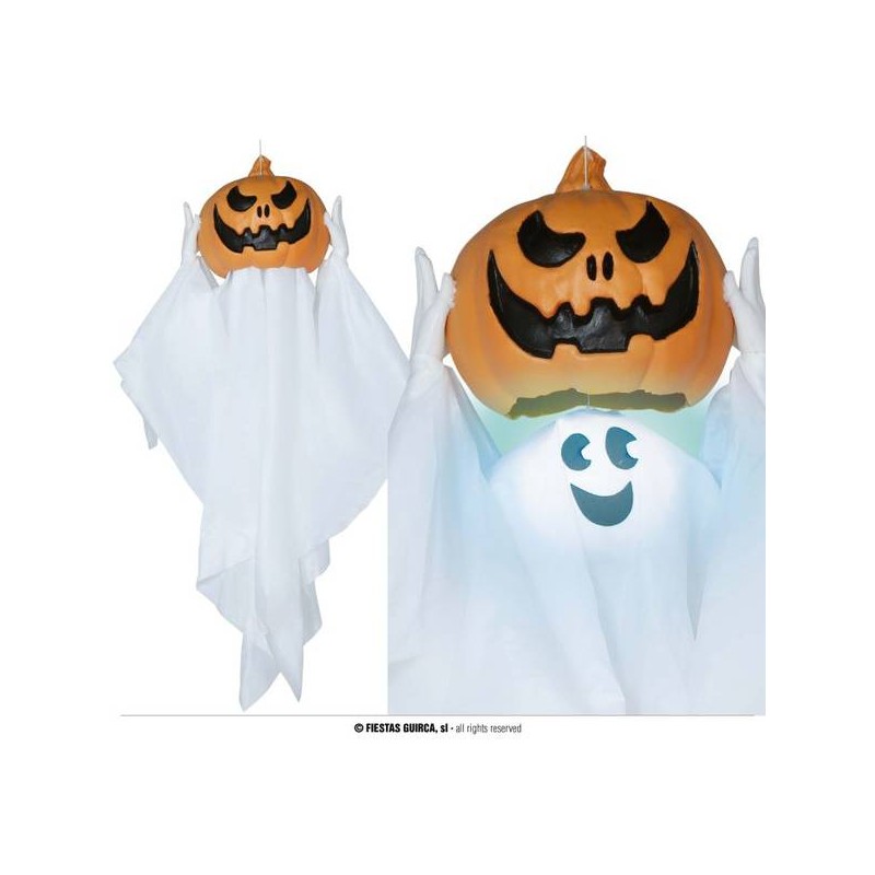 ZUCCA FANTASMA DA APPENDERE CON LUCE, SUONO E MOVIMENTO