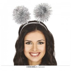 CERCHIETTO PON-PON ARGENTO