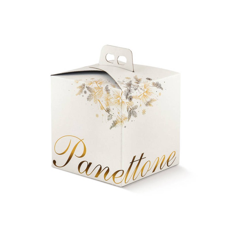 SCATOLA PANETTONE 24,5x24,5x19cm DOLCE IDEA ORO