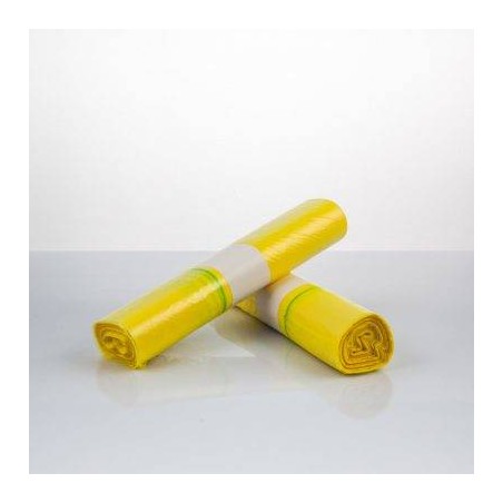 SACCHI NU 55x65cm COEX GIALLI 15pz C/MANIGLIE