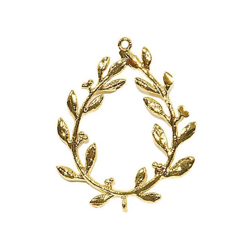 APPLICAZIONE BIJOUX METALLO CORONA D'ALLORO ORO 6pz