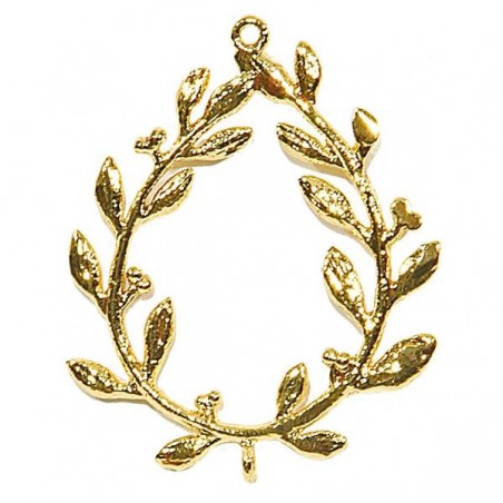 APPLICAZIONE BIJOUX METALLO CORONA D'ALLORO ORO 6pz