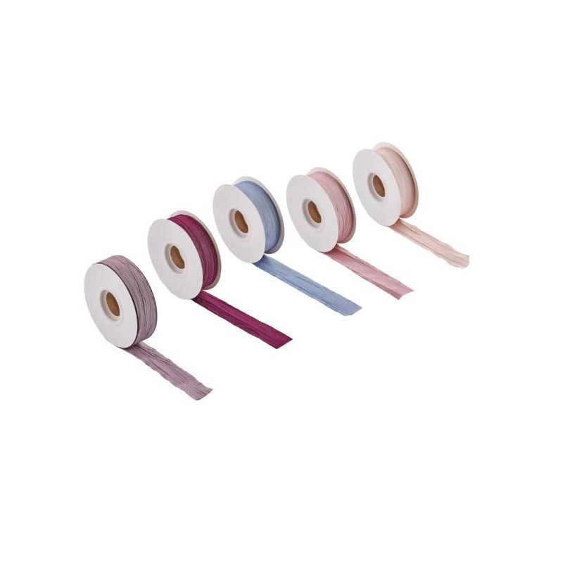 NASTRO WRINKLED SATIN mm25x50mt LIGHT CREMA
